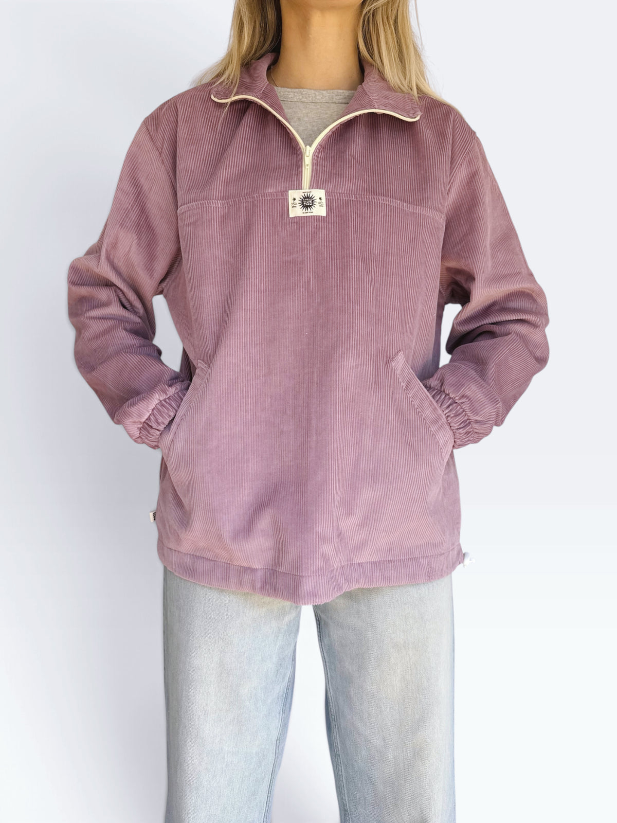 Dusk Corduroy Quarter-Zip (Lilac)