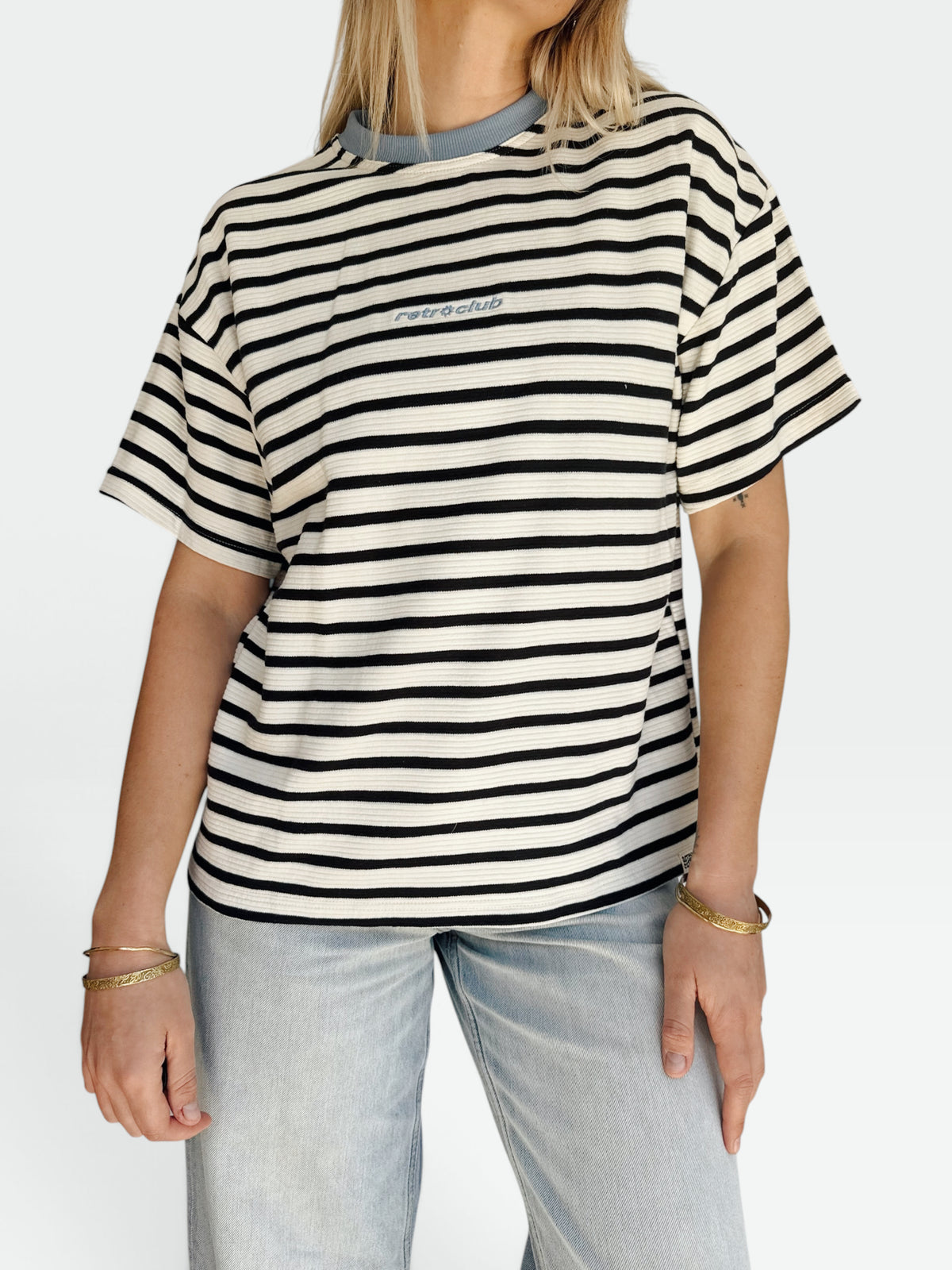 Unisex Stripe Short Tee