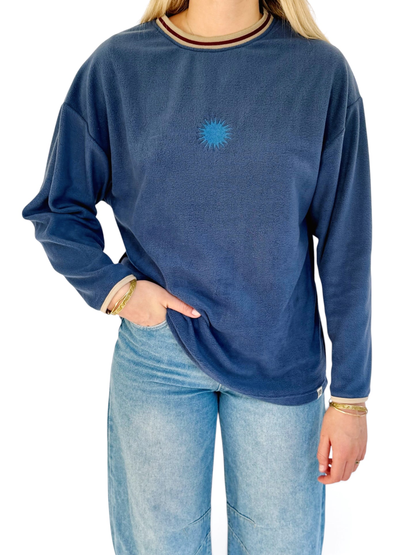 Unisex Sunburst Crew (Blue Fleece)