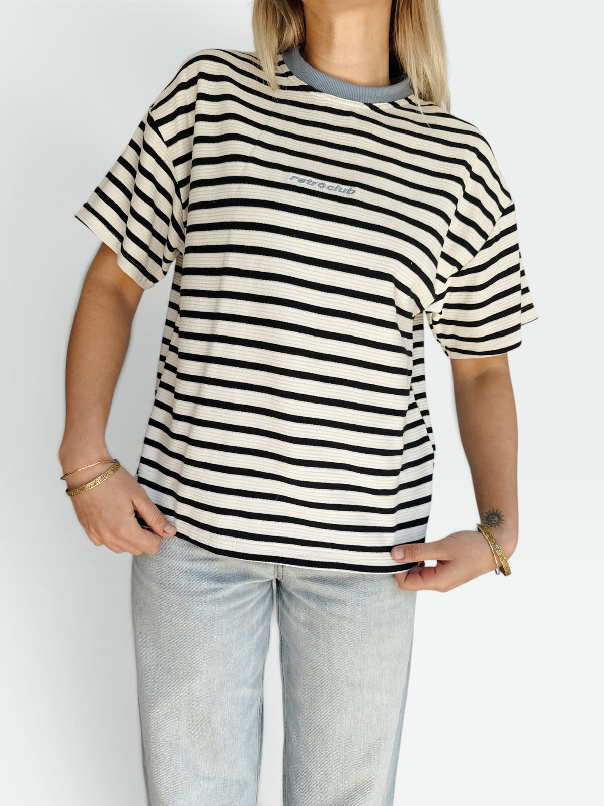 Unisex Stripe Short Tee