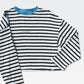 Unisex Crop Stripe Longsleeve Tee