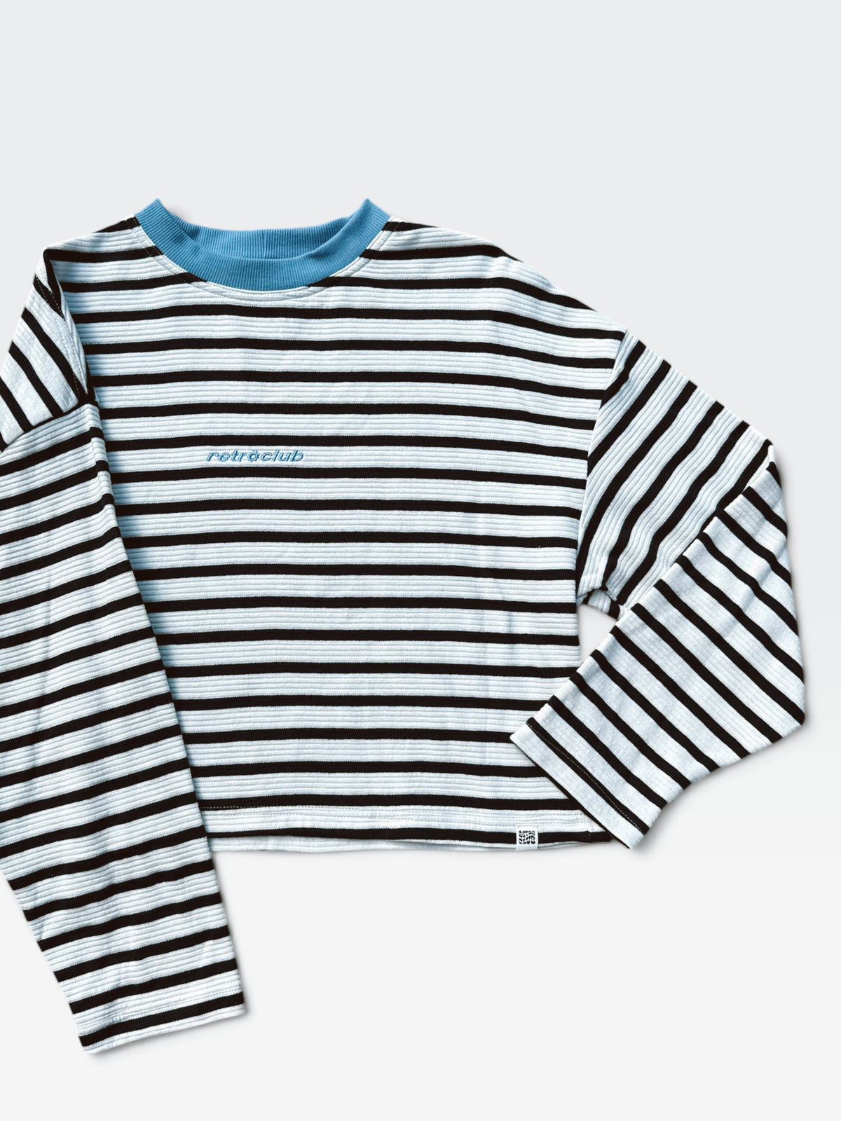 Unisex Crop Stripe Longsleeve Tee