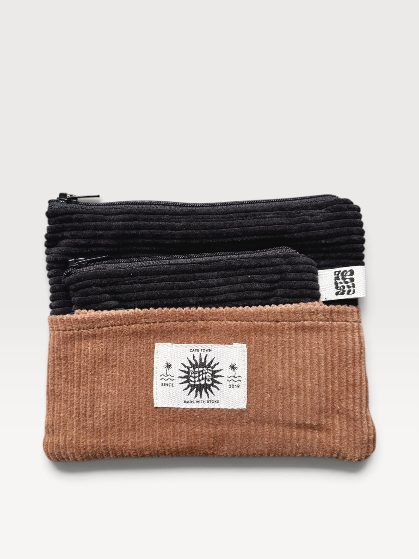 ZERO-WASTE Pouch Set (Black & Camel)