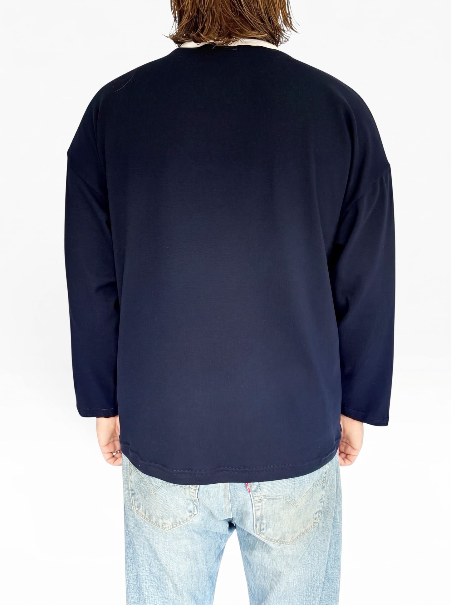 Unisex Sunburst Long Tee (Navy)