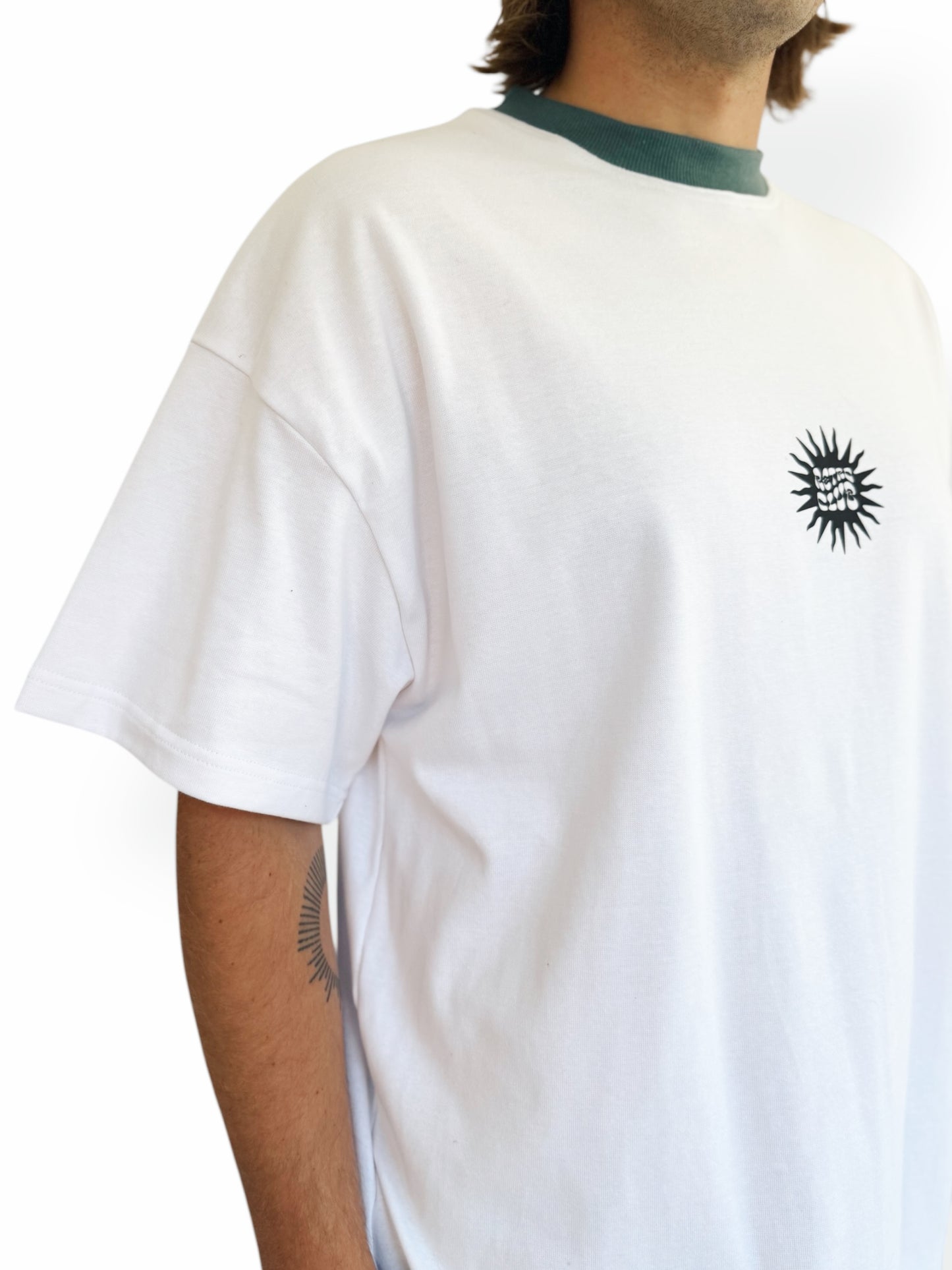 RC Sun - Unisex Short White Tee (Sage Crew)