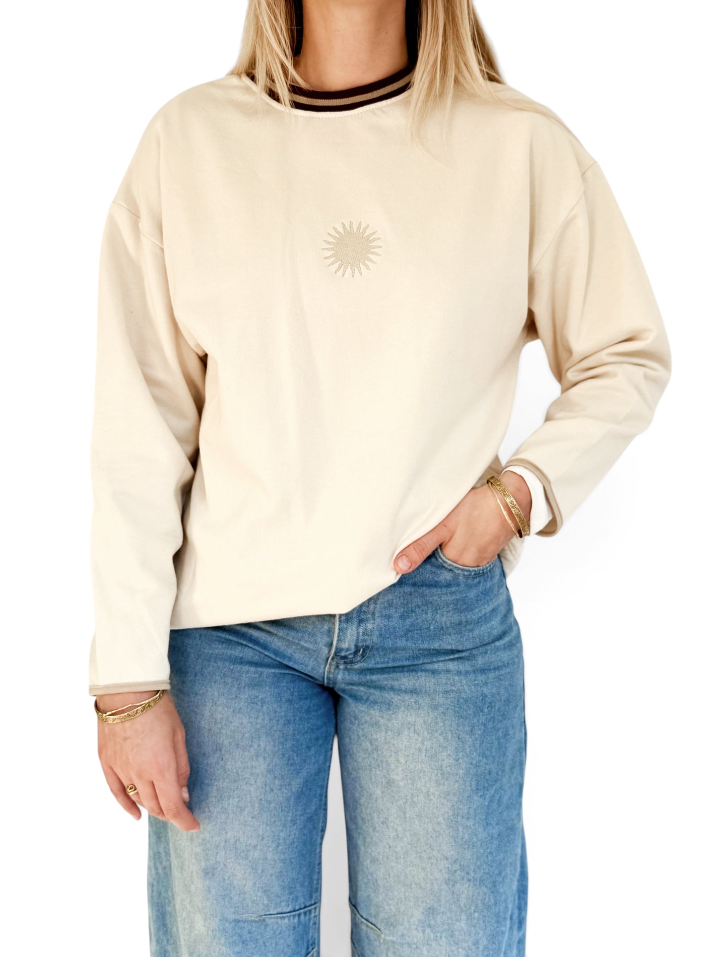 Unisex Sunburst Crew (Maroon)