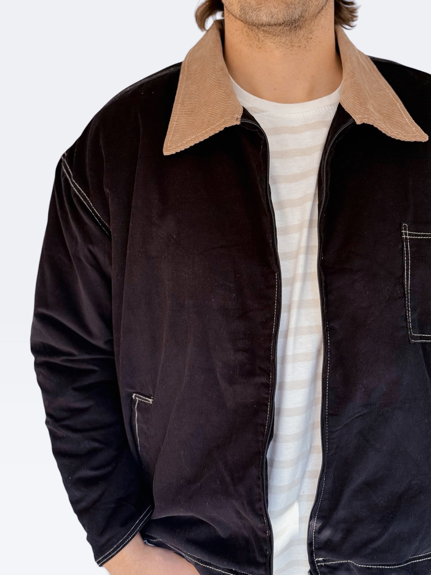 Workers Jacket (Black Sherpa)