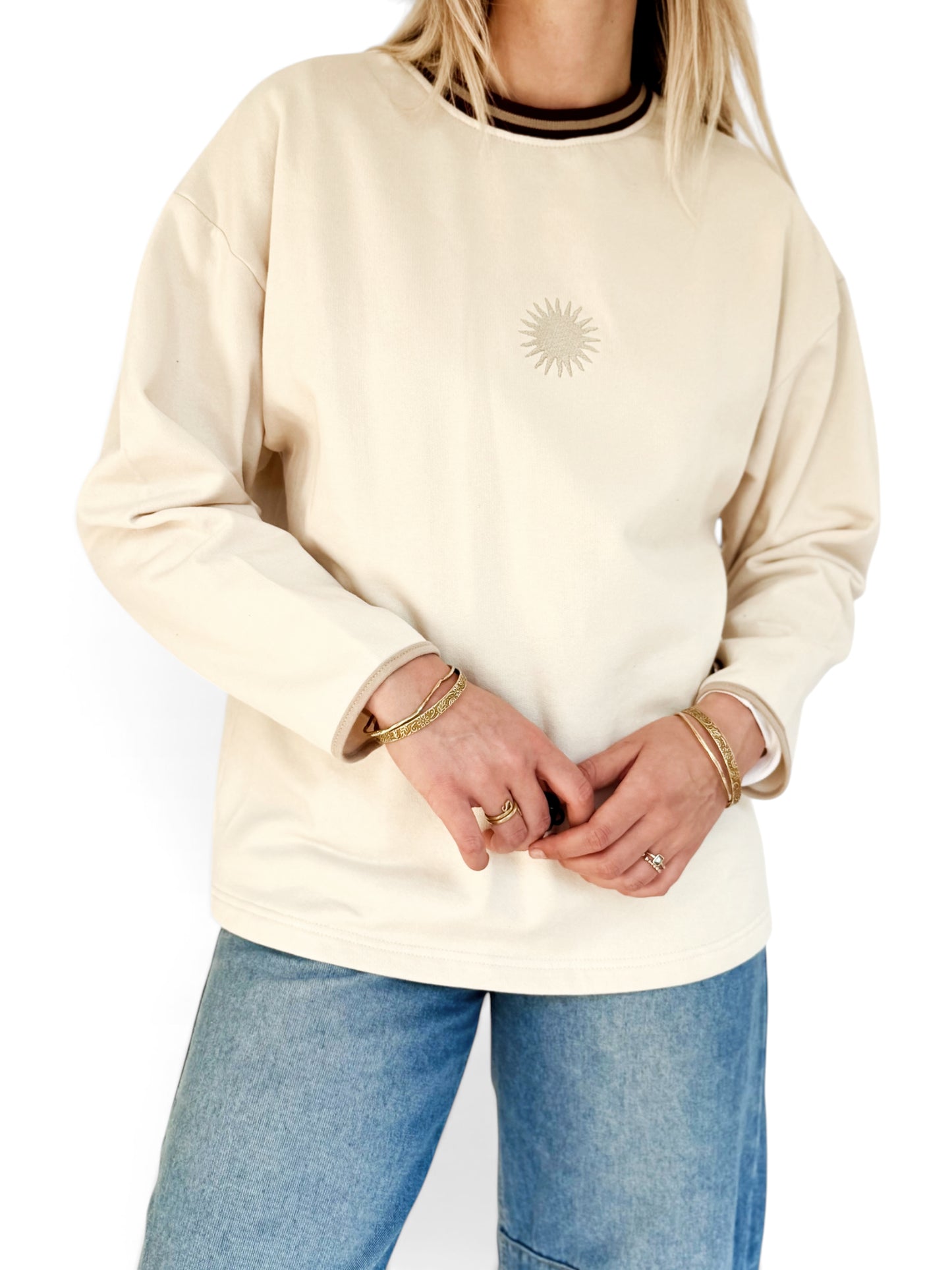 Unisex Sunburst Crew (Maroon)