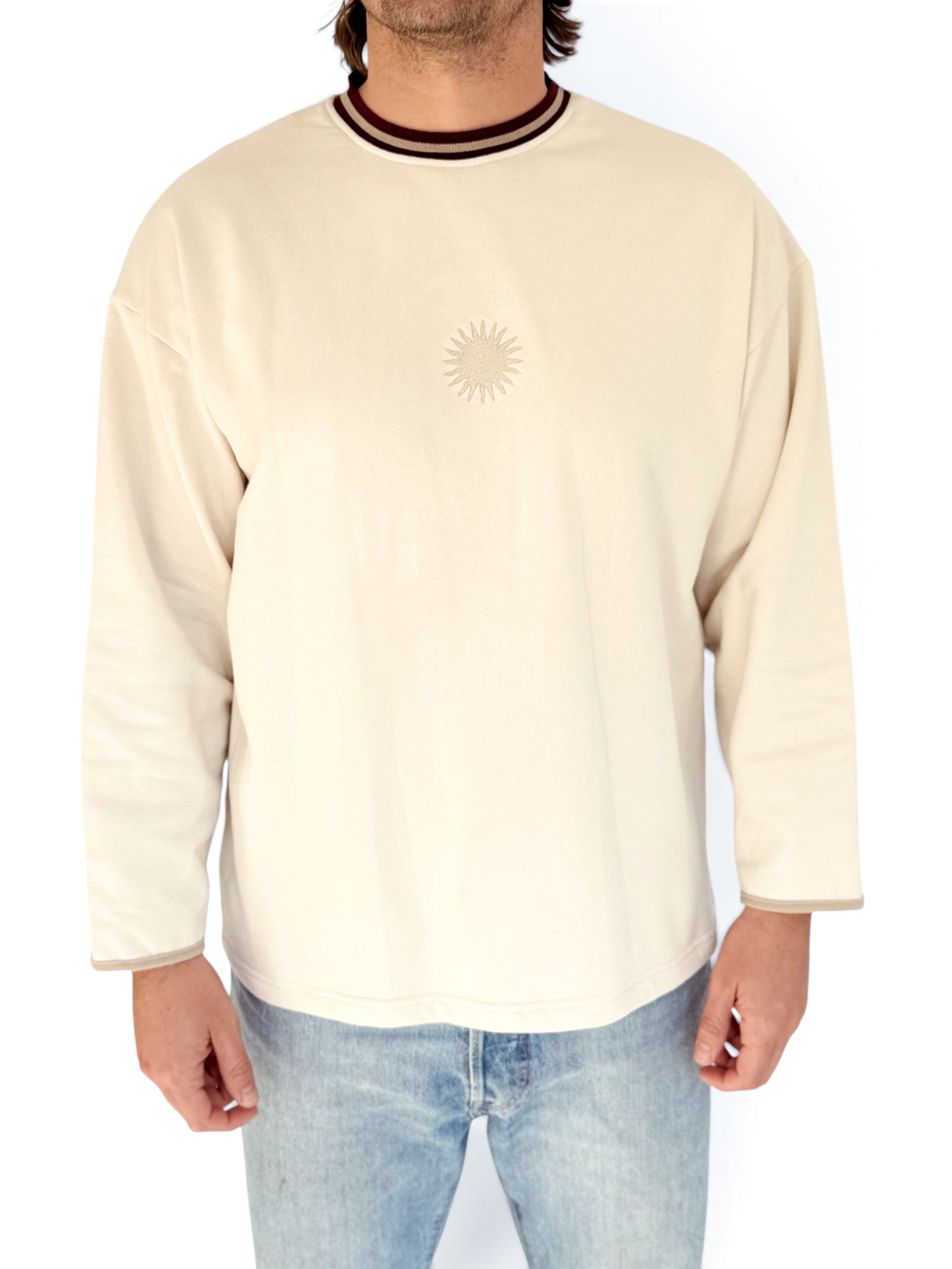 Unisex Sunburst Crew (Maroon)