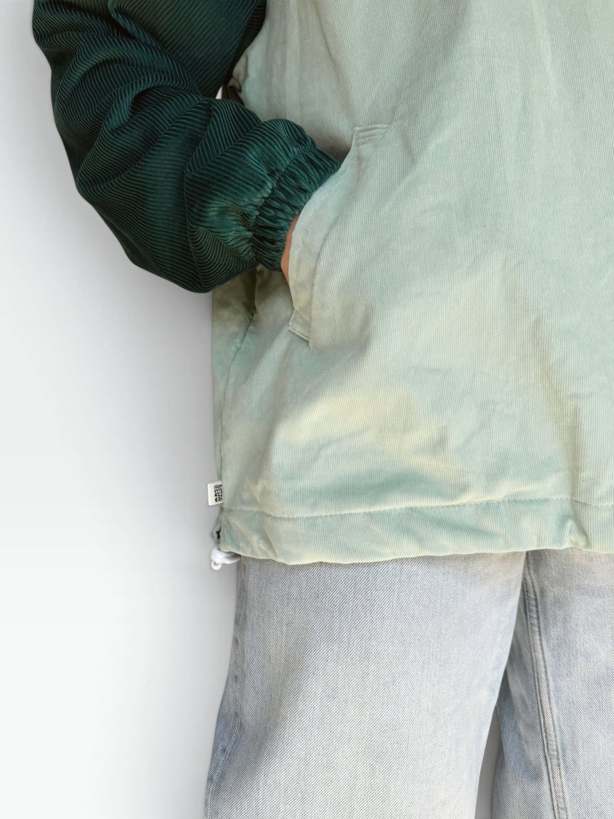 Dawn Corduroy Quarter-Zip (Teal)