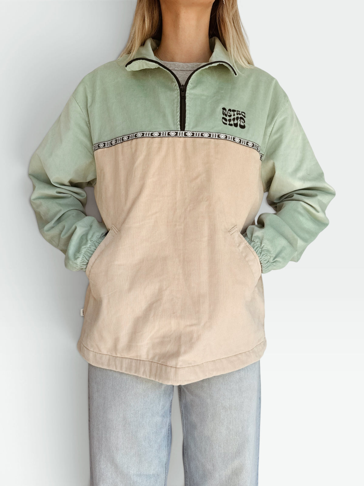 Dawn Corduroy Quarter-Zip (Mint)
