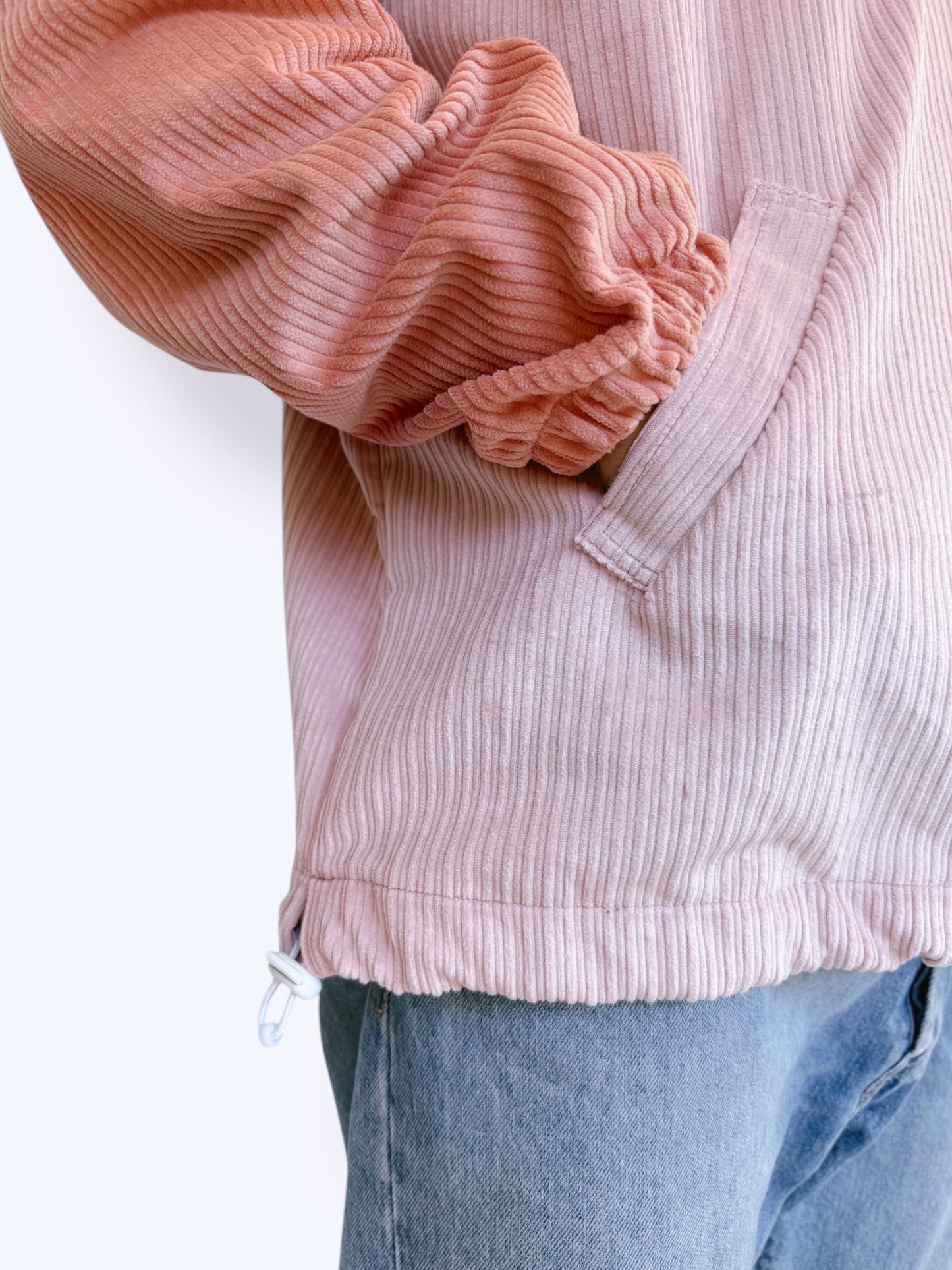 Dawn quarter zip - Coral Corduroy