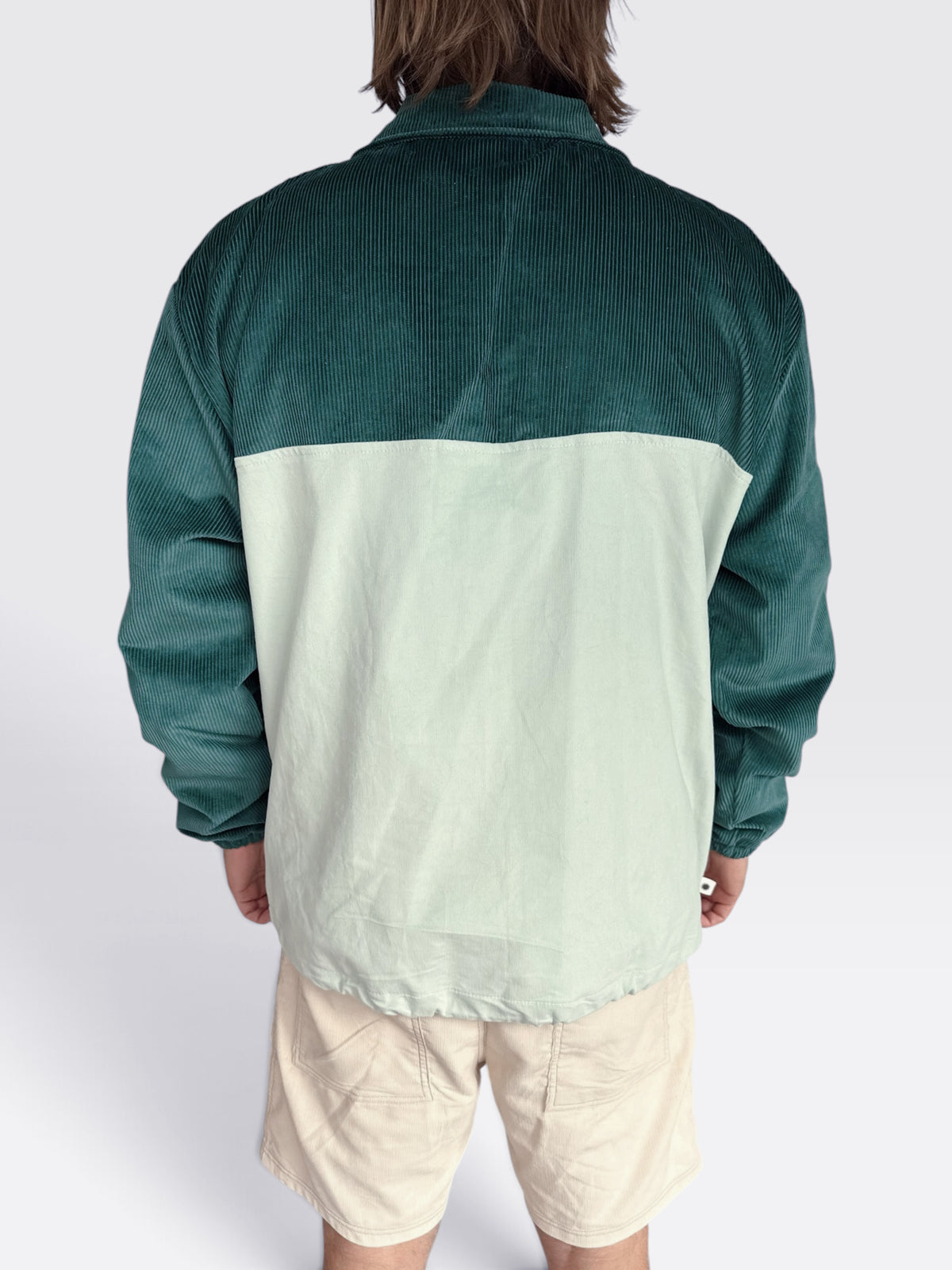 Dawn Corduroy Quarter-Zip (Teal)