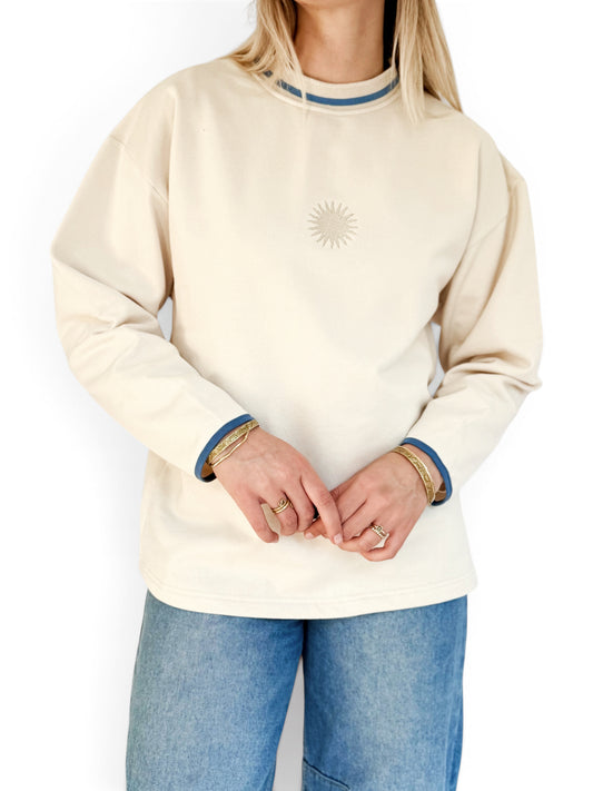Unisex Sunburst Crew (Blue)