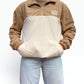 LIMITED EDITION: Dawn Corduroy Quarter-zip (Beige Polar Fleece)