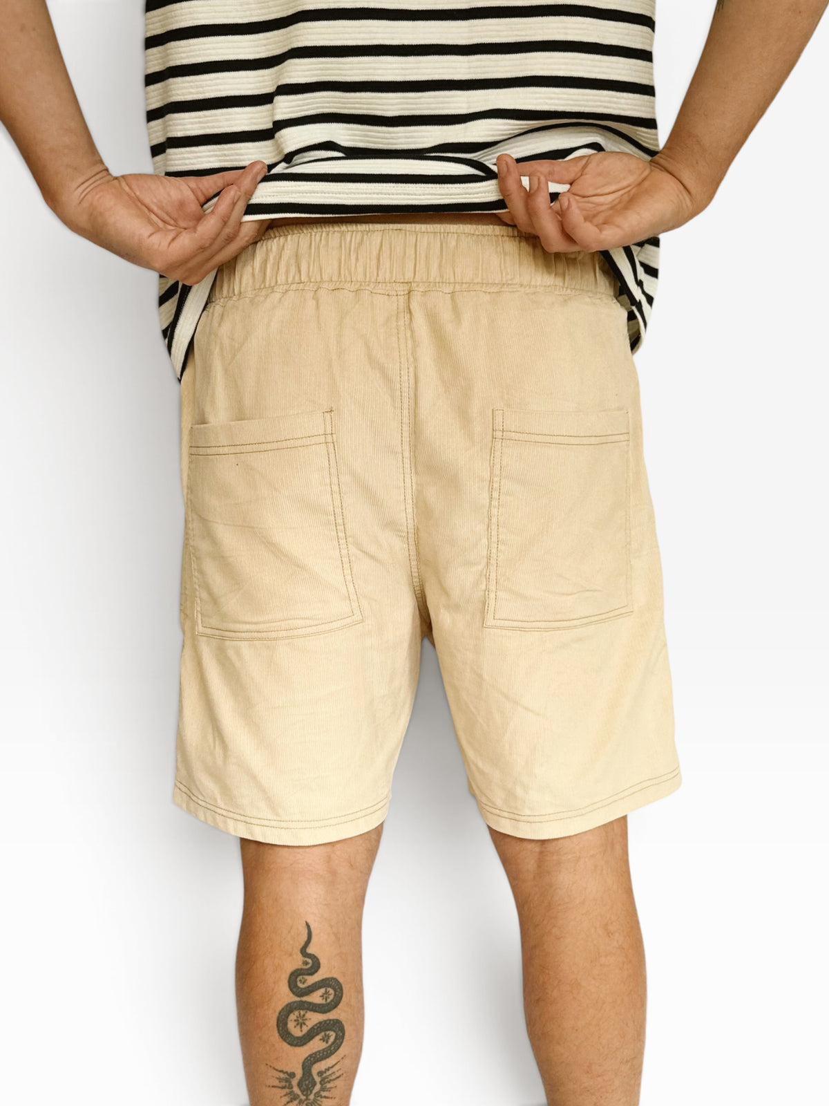 Men's Corduroy Shorts (Cream)