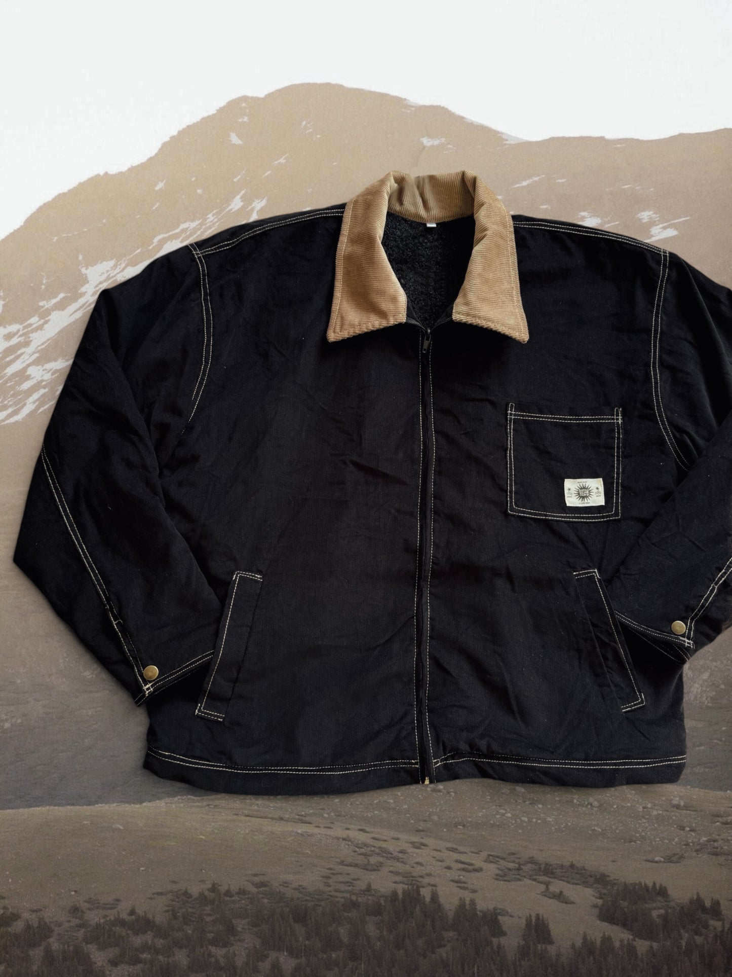 Workers Jacket (Black Sherpa)