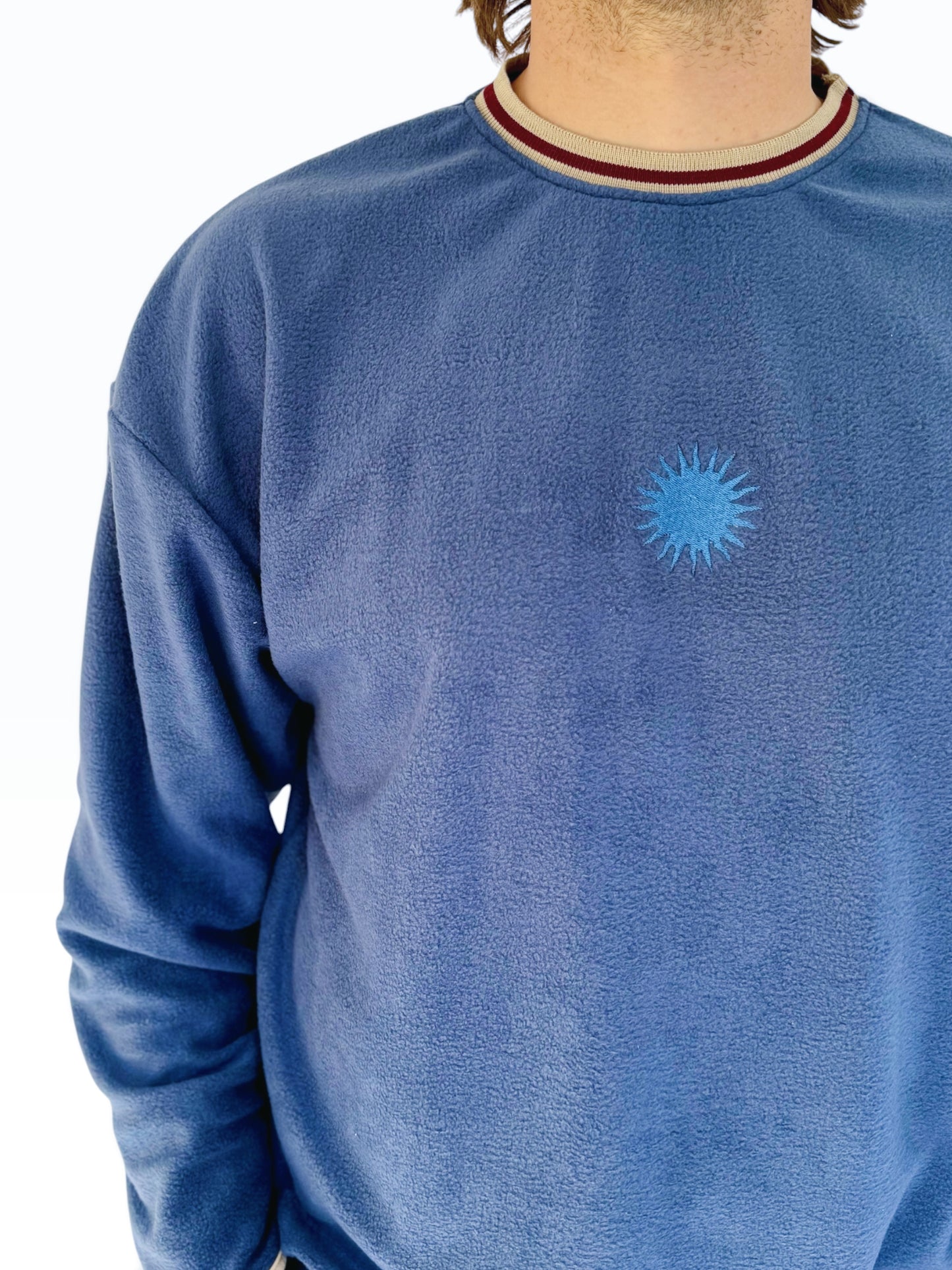 Unisex Sunburst Crew (Blue Fleece)