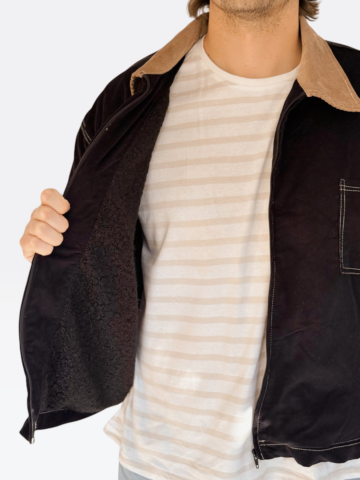 Workers Jacket (Black Sherpa)