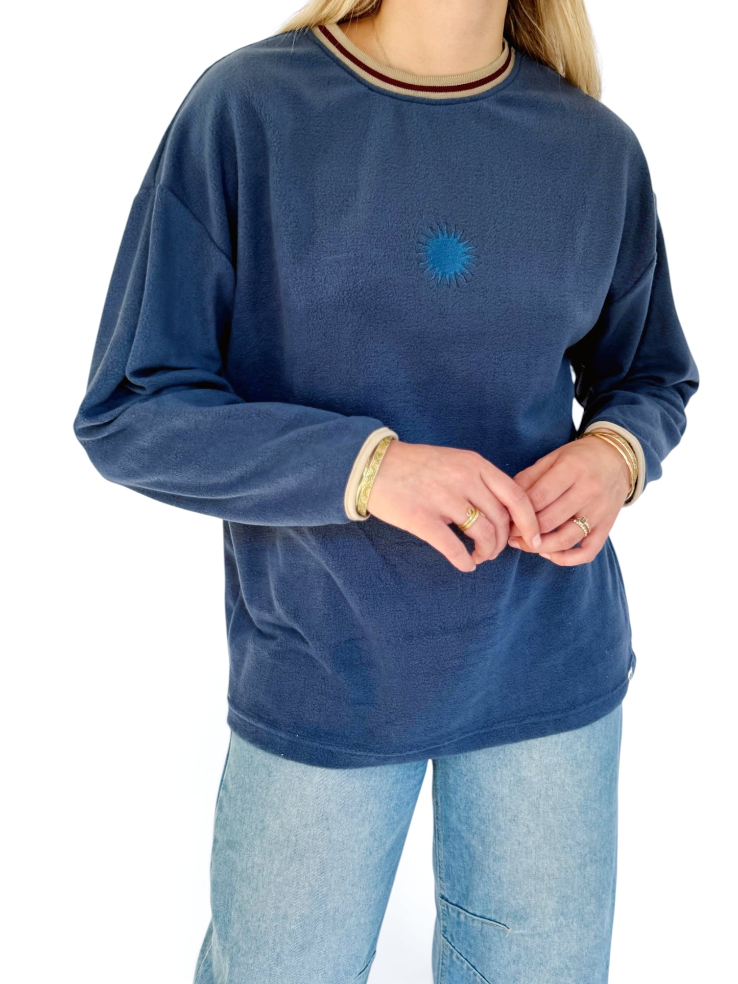 Unisex Sunburst Crew (Blue Fleece)