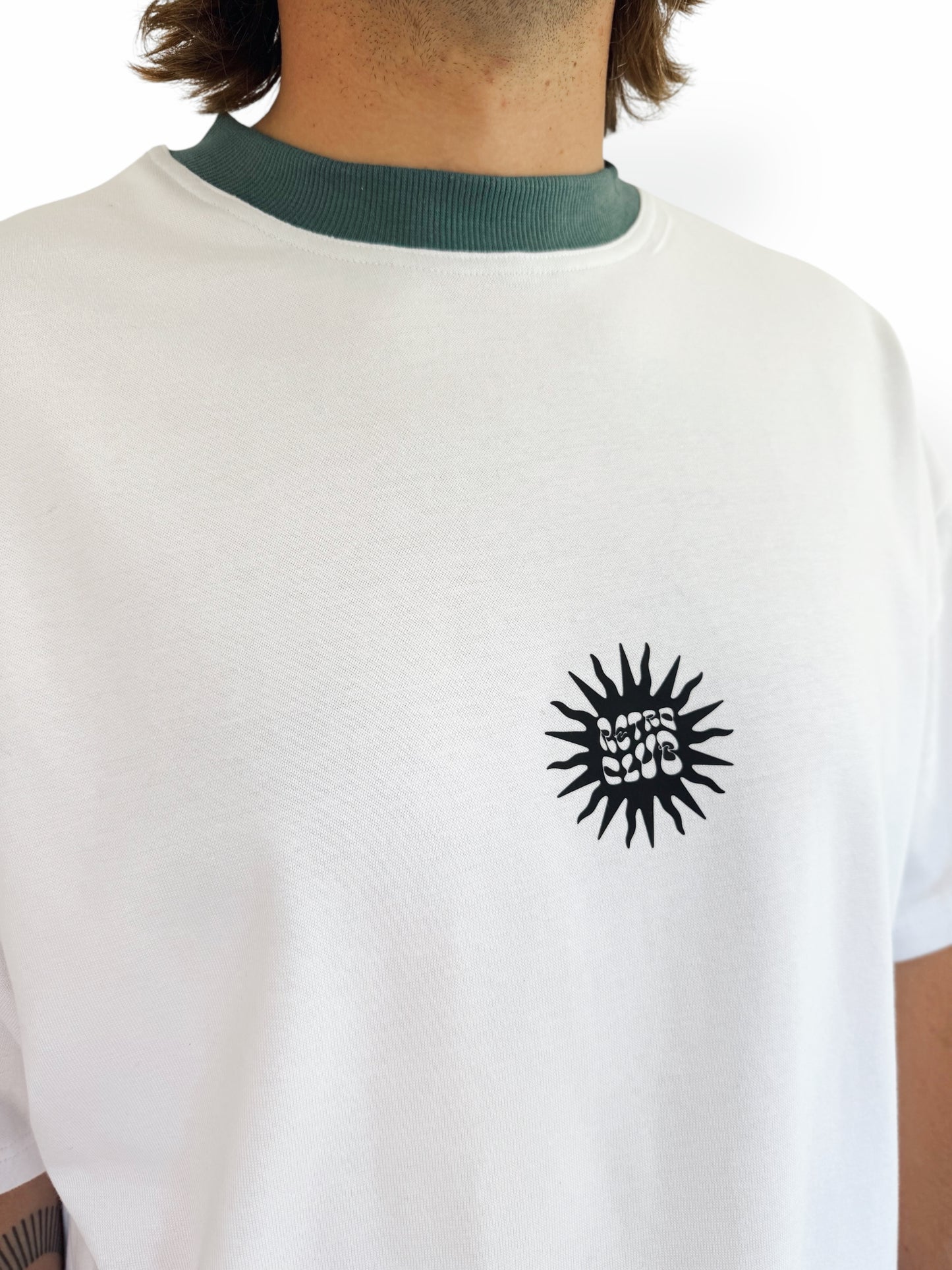 RC Sun - Unisex Short White Tee (Sage Crew)