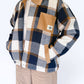 Workers Jacket (Navy Plaid Sherpa)