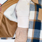 Workers Jacket (Navy Plaid Sherpa)