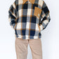 Workers Jacket (Navy Plaid Sherpa)