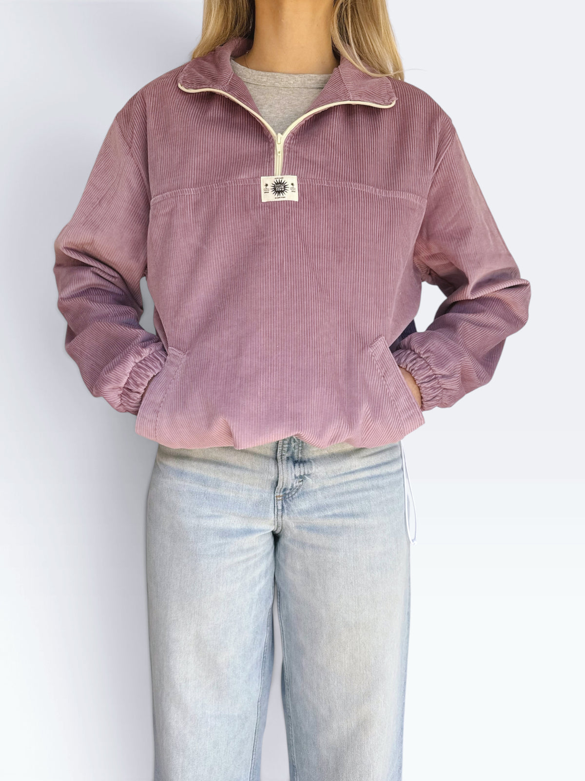 Dusk Corduroy Quarter-Zip (Lilac)
