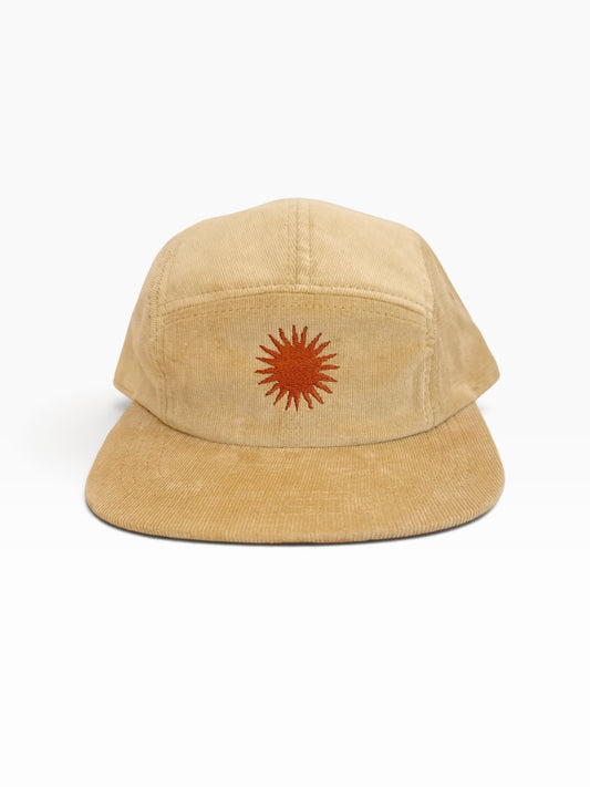 (100% Local 🇿🇦) Five Panel Cord Cap - Tan "Laid Back"