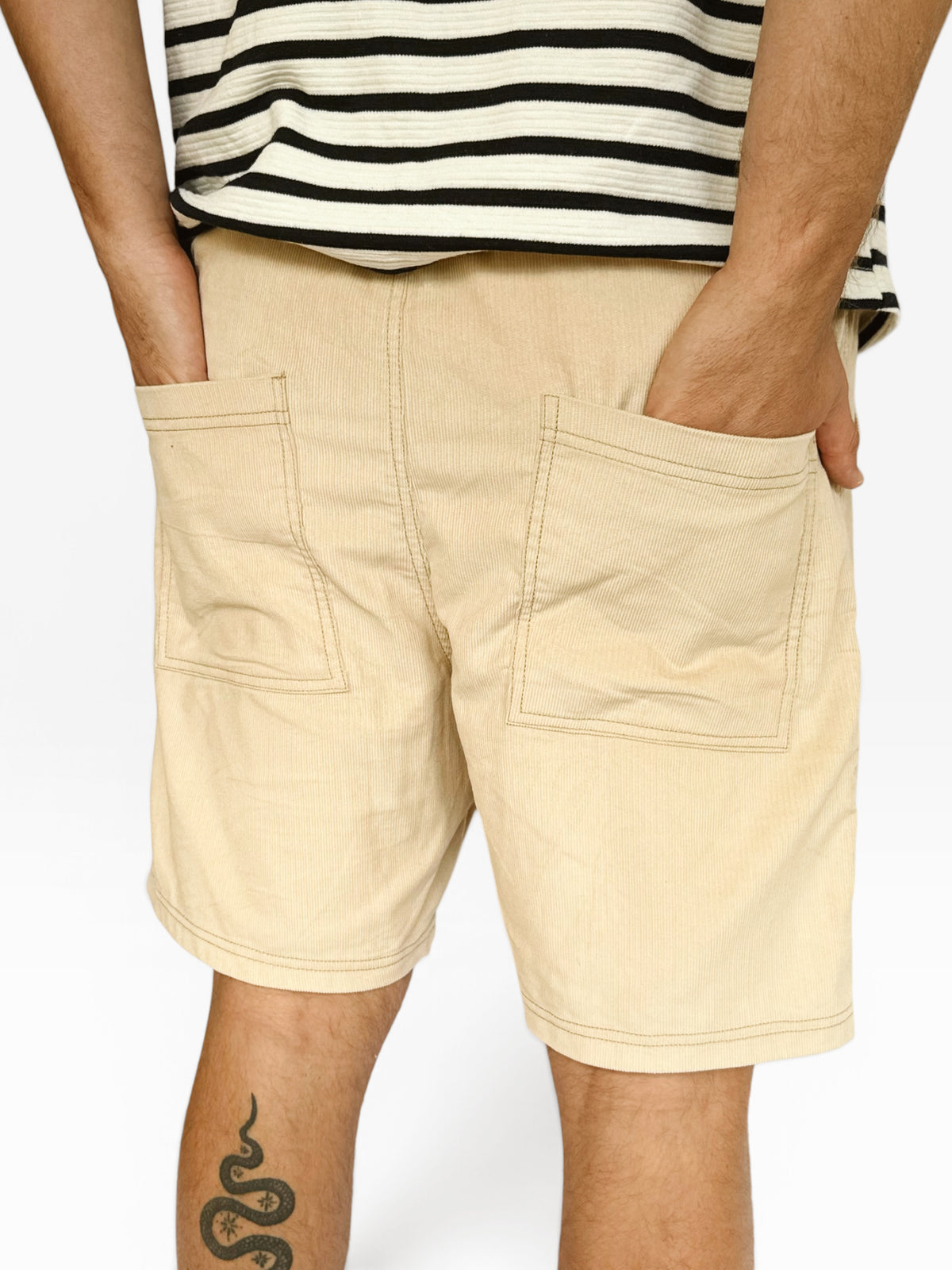 Men's Corduroy Shorts (Cream)