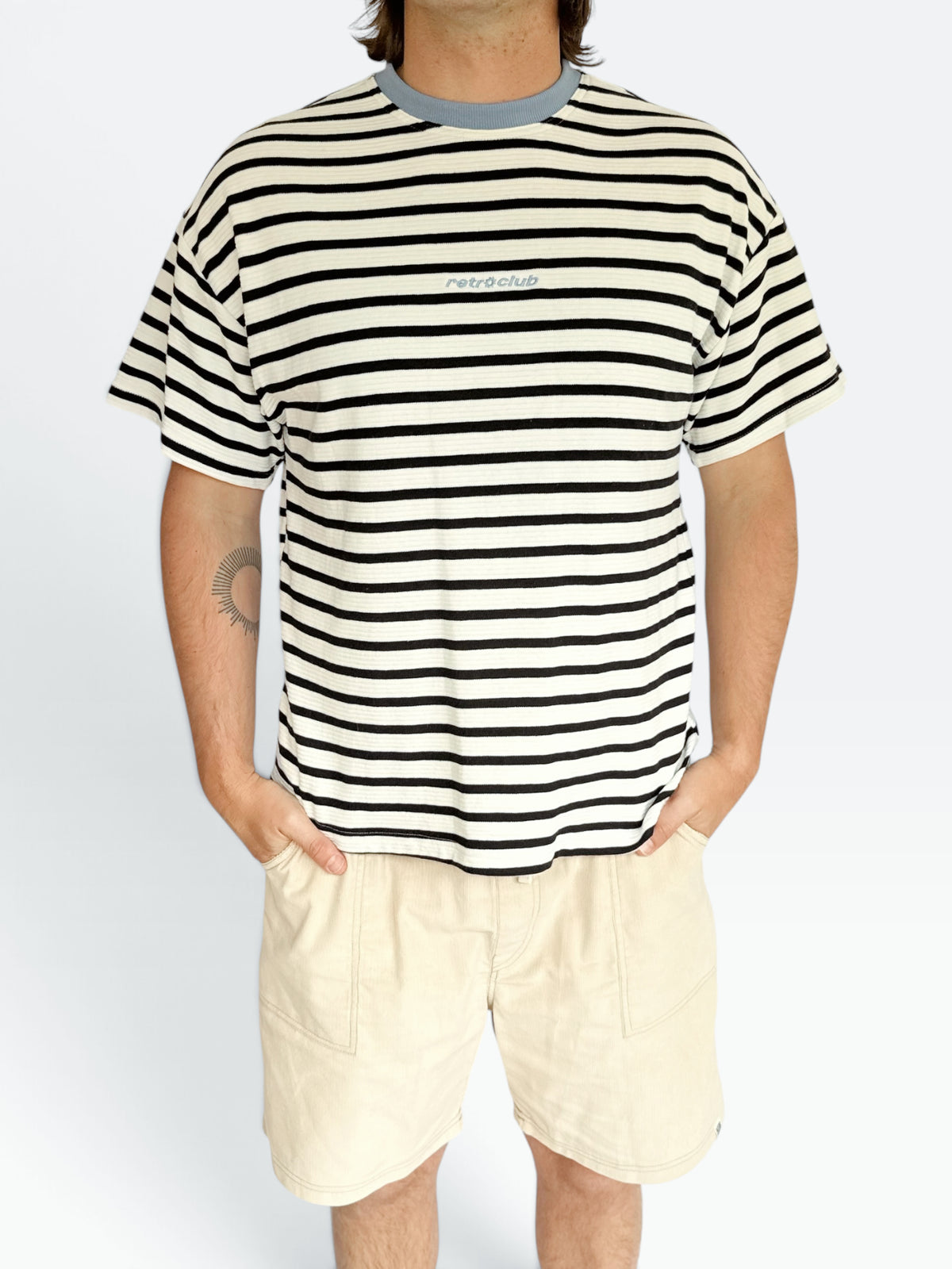 Unisex Stripe Short Tee