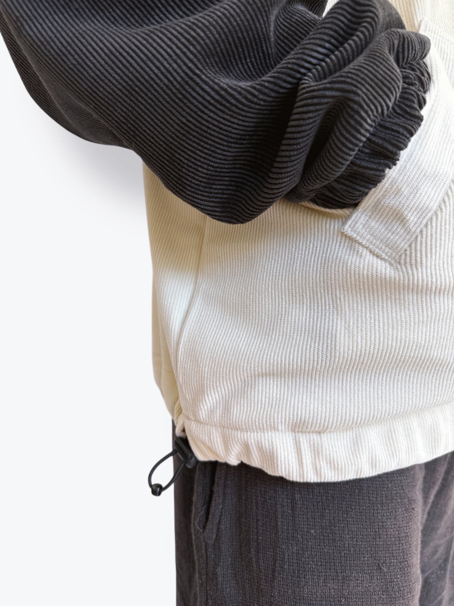 Dawn quarter zip - Black Corduroy