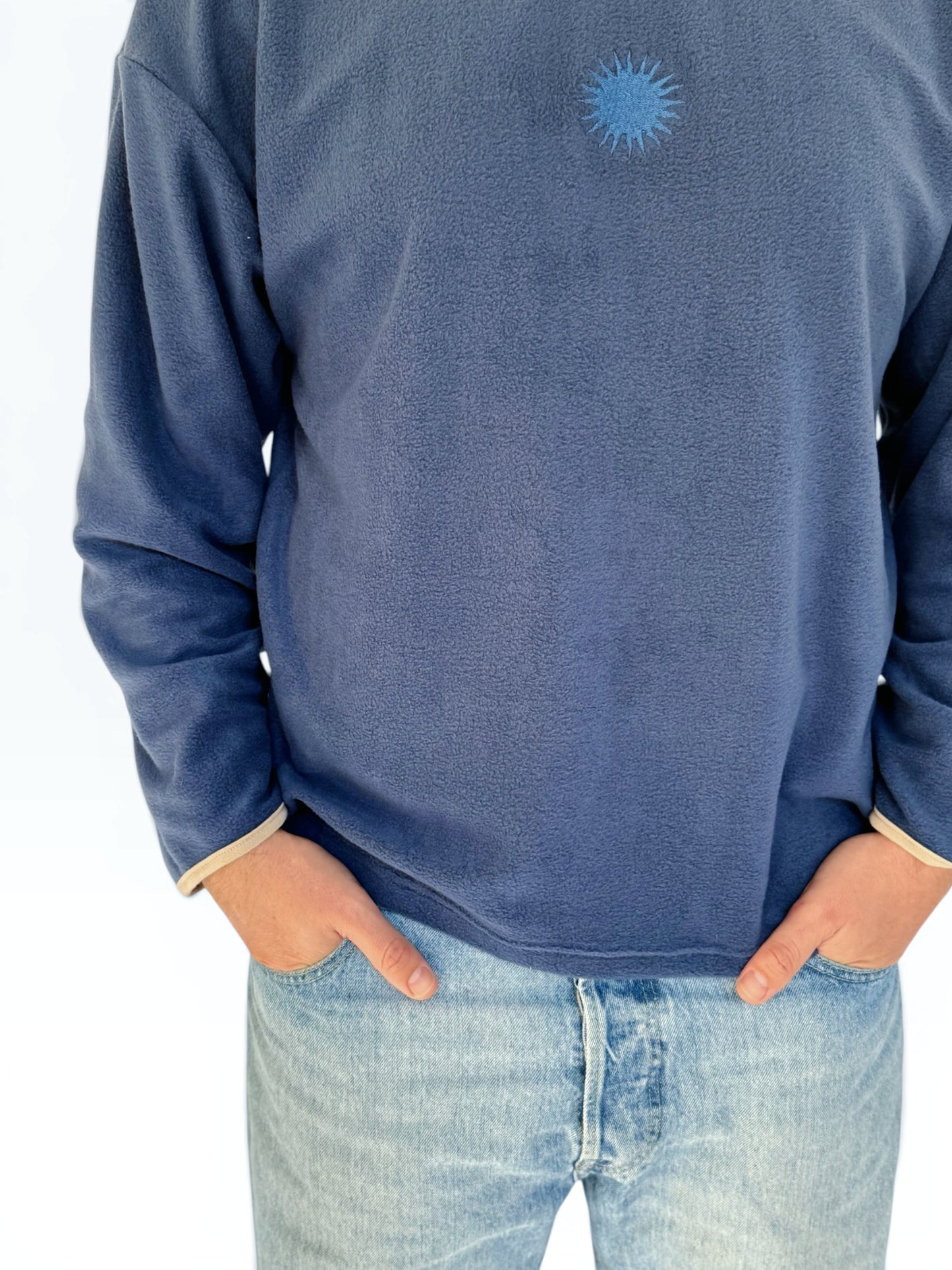 Unisex Sunburst Crew (Blue Fleece)