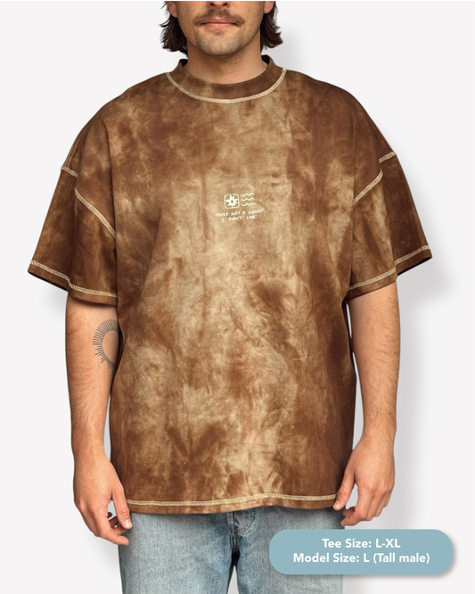Unisex "Sunset" Short Tee (Brown Tie Dye)