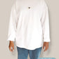 Unisex Classic White Long Sleeve (Teal Collar)