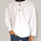 Unisex Classic White Long Sleeve (Teal Collar)