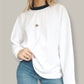 Unisex Classic White Long Sleeve (Teal Collar)