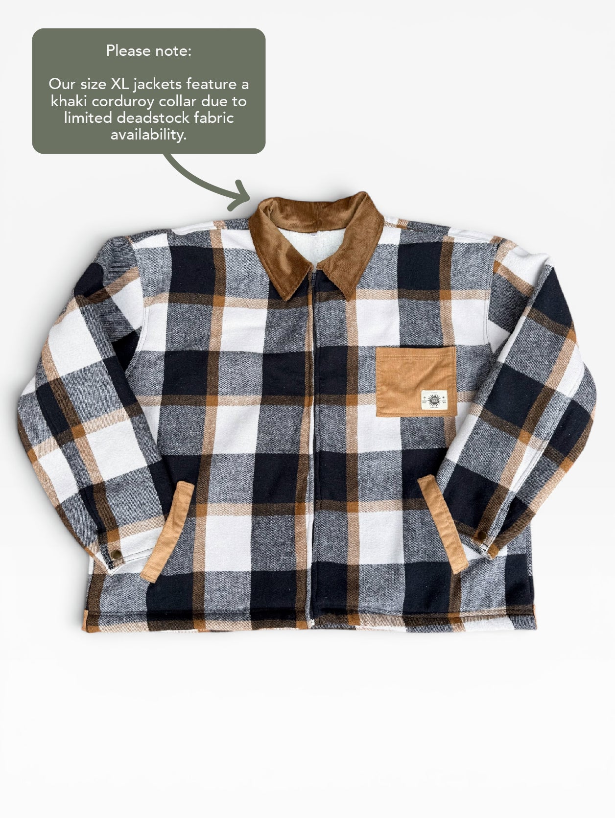 Workers Jacket (Navy Plaid Sherpa)