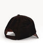 Retro 5 Panel Corduroy Cap - Black "Surfs Up"