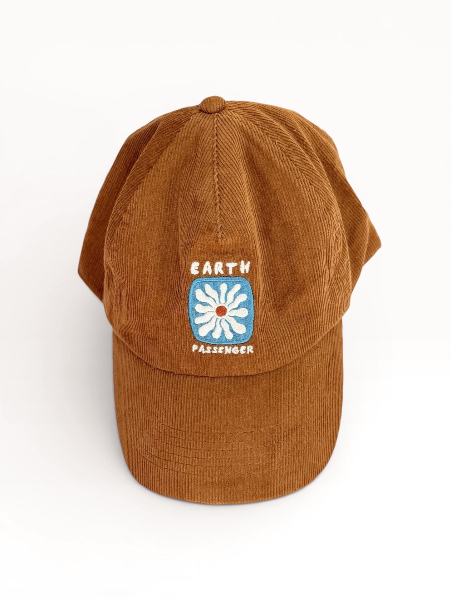 Retro 5 Panel Corduroy Cap - NEW Tan "Earth Passenger"
