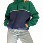 Dawn Corduroy Quarter-zip (Emerald & Navy)
