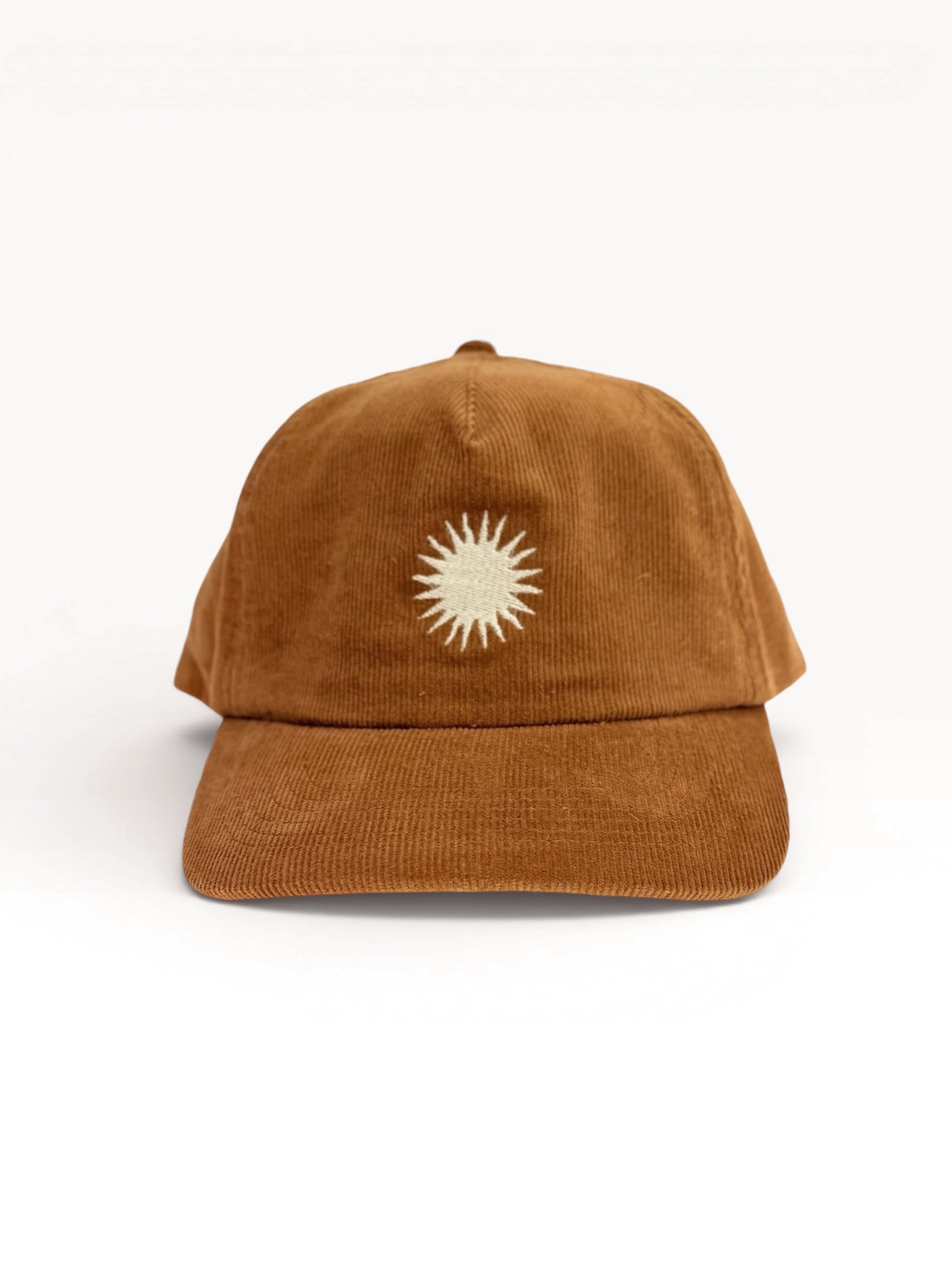 Retro 5 Panel Corduroy Cap - Tan "Laid Back"