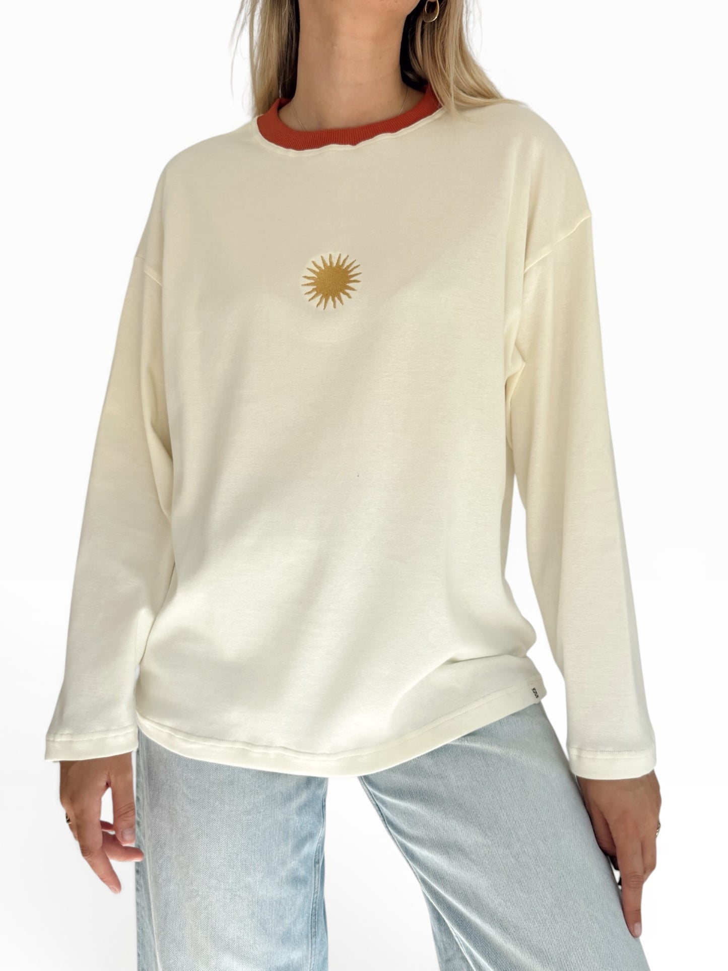 Unisex Sunburst Long Tee (Rust)