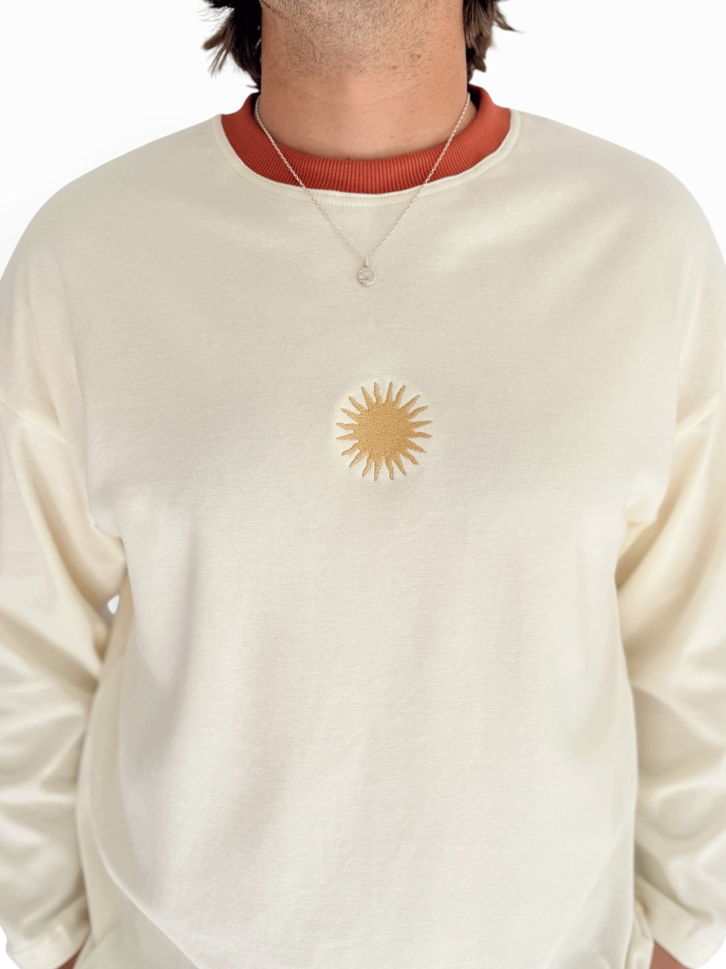 Unisex Sunburst Long Tee (Rust)