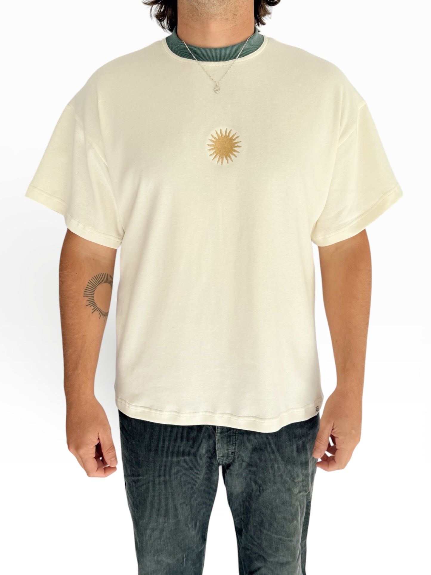 Unisex Sunburst Short Tee (Sage)