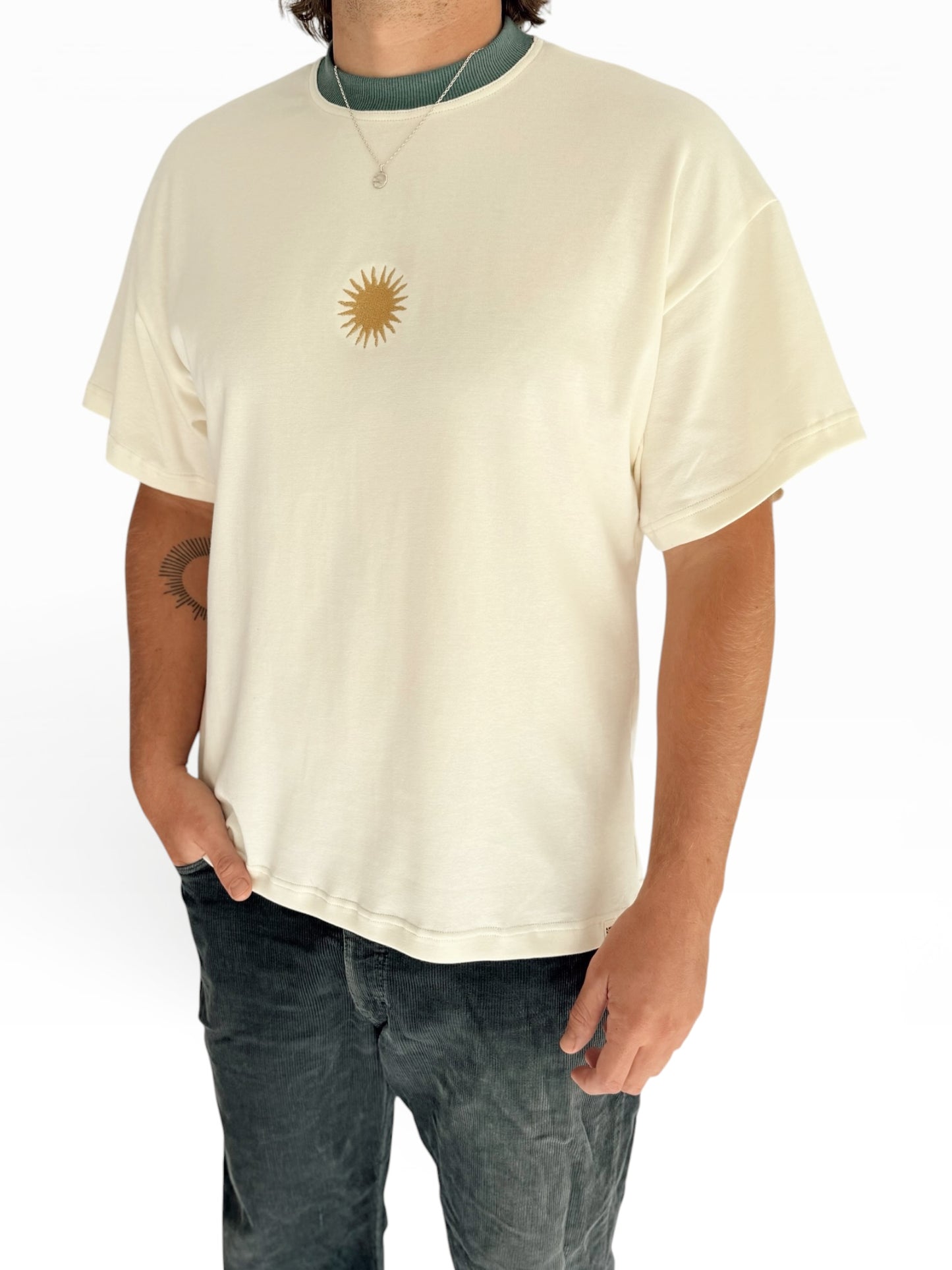 Unisex Sunburst Short Tee (Sage)