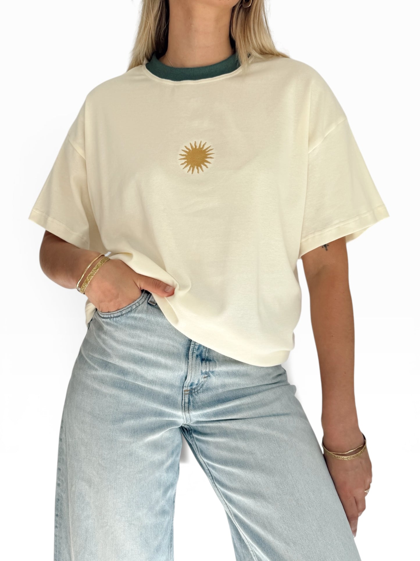 Unisex Sunburst Short Tee (Sage)