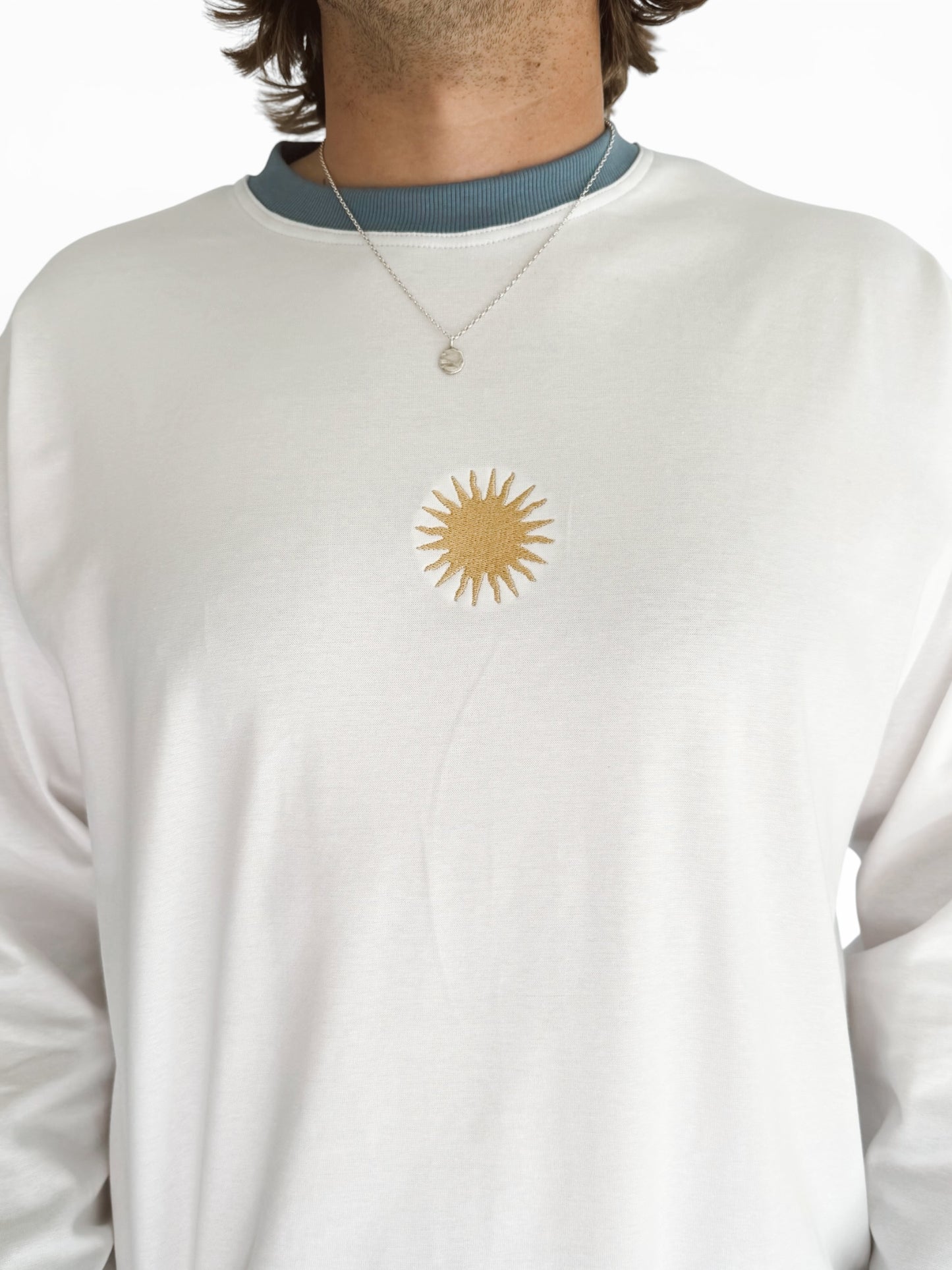 Unisex Sunburst Long Tee (Blue)
