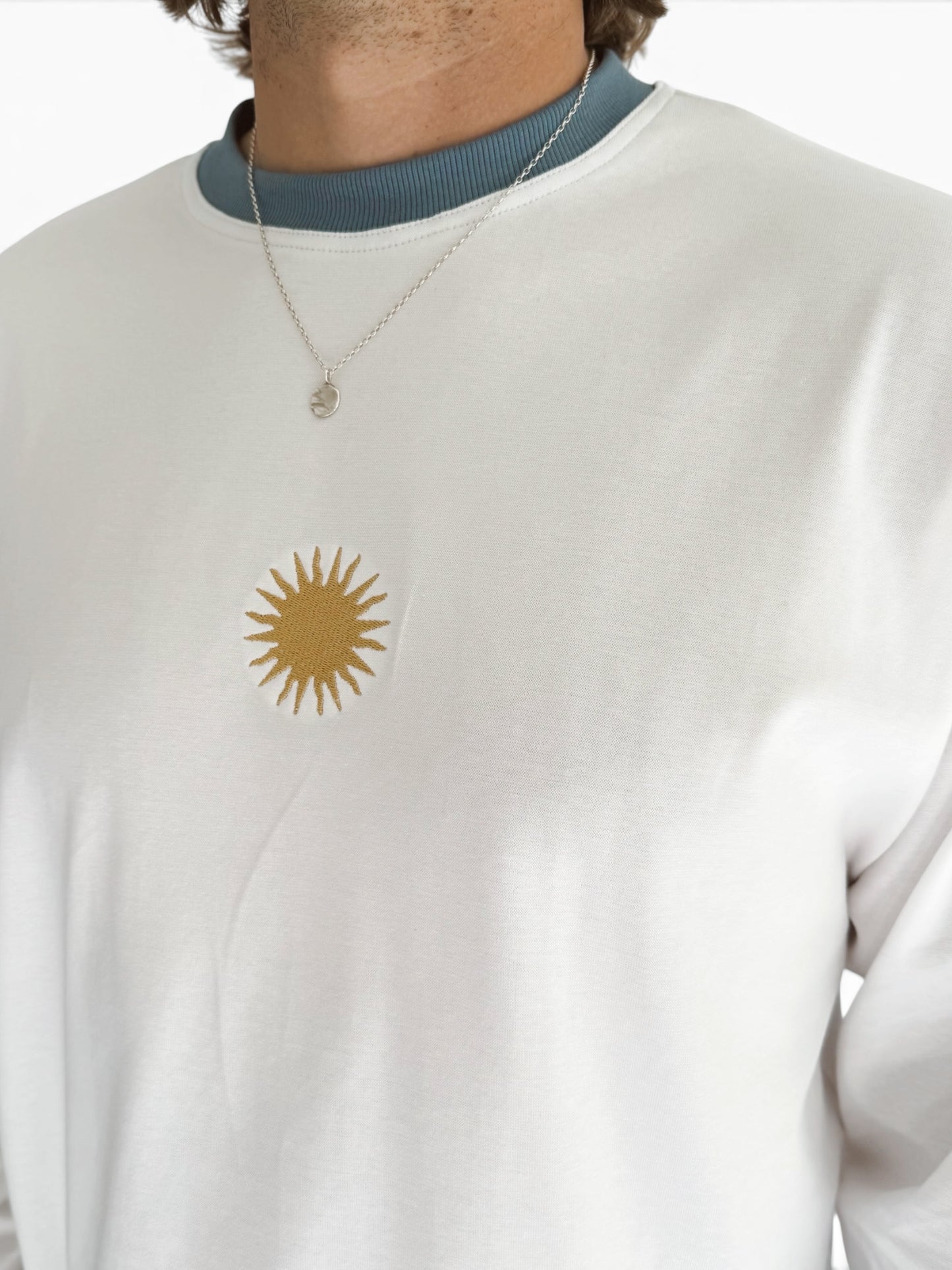 Unisex Sunburst Long Tee (Blue)